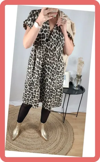 Robe 🐆 léopard - Taille Unique (36-44) - Gaze de coton - Neuve