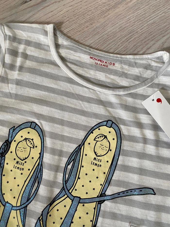 Tee shirt T-shirt Monoprix taille 14 ans Neuf - photo numéro 3