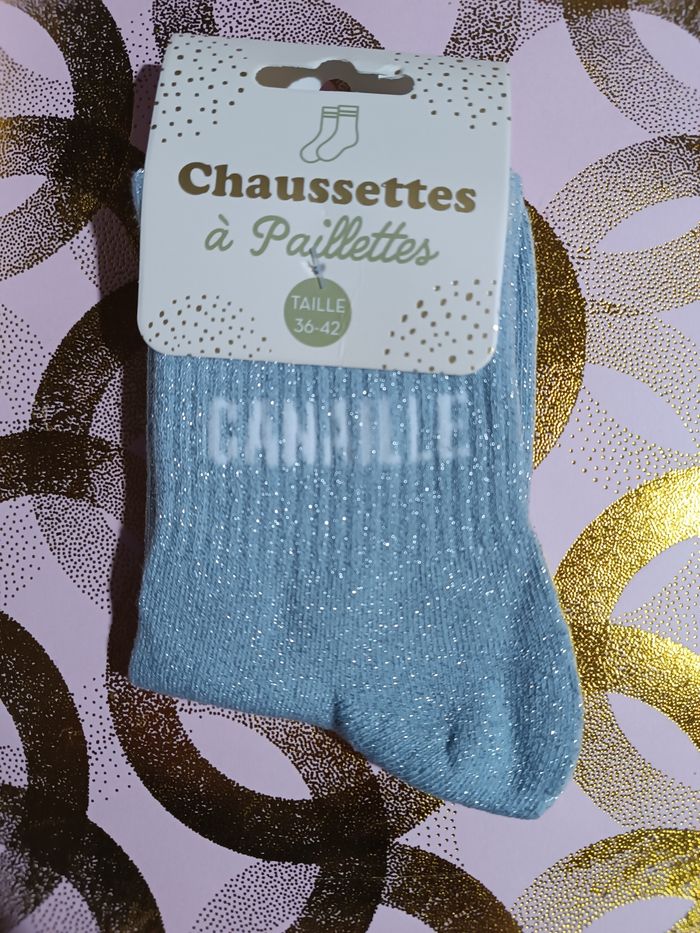 Chaussettes à paillettes message - photo numéro 8