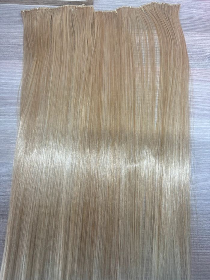 Mèches blonde méché ajout cheveux synthétique extension capillaire amovible pince - photo numéro 3