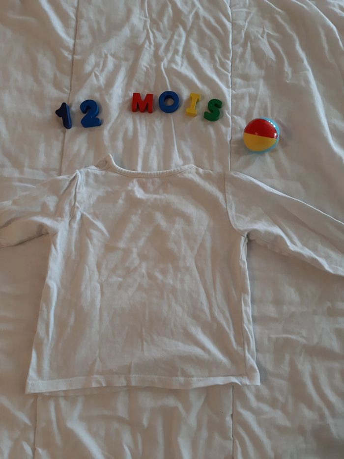 Haut blanc Manches longues et Jean - 12 mois - photo numéro 3