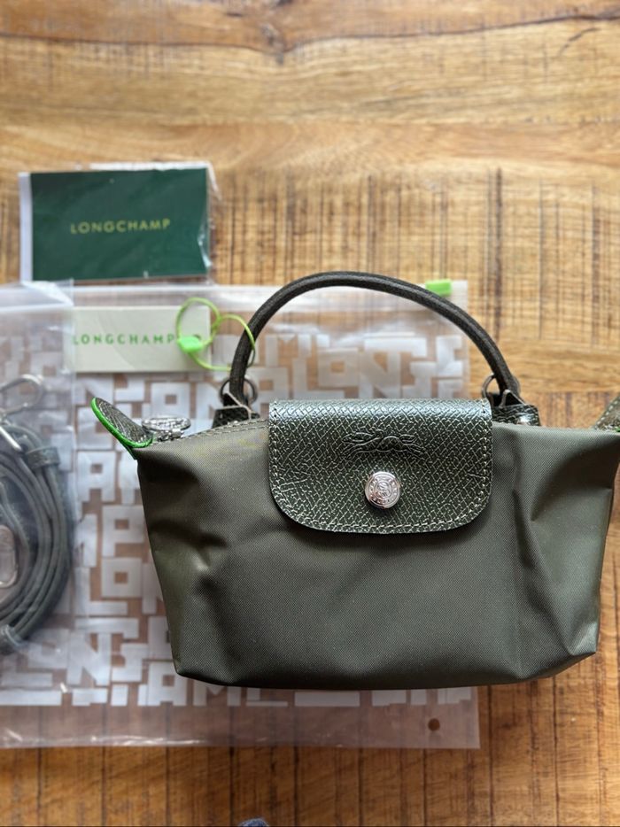 sac Longchamp, kaki avec bandoulière Achat occasion Sacs à