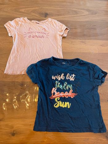 Lot de 2 tee shirts 5 ans fille