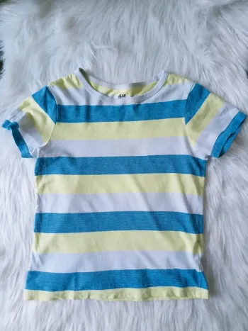 T shirt rayé manches courtes 6-8ans N*420