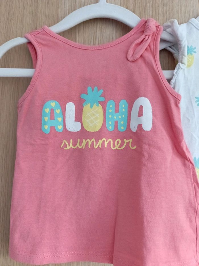 Lot 3 débardeurs 6 mois - photo numéro 2