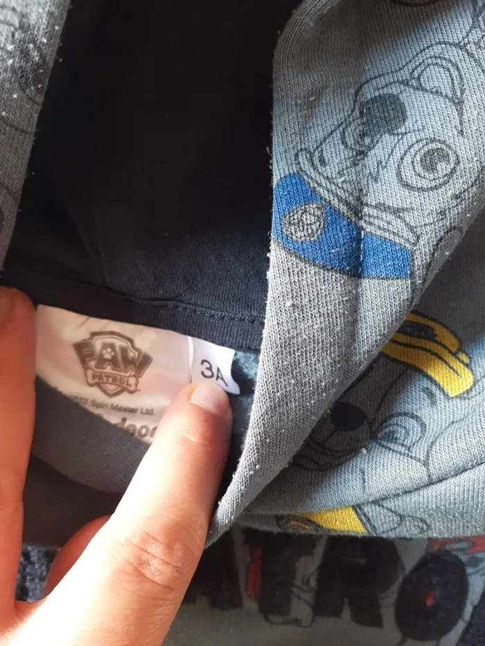 Sweat à capuche pat patrouille 3 ans - photo numéro 3