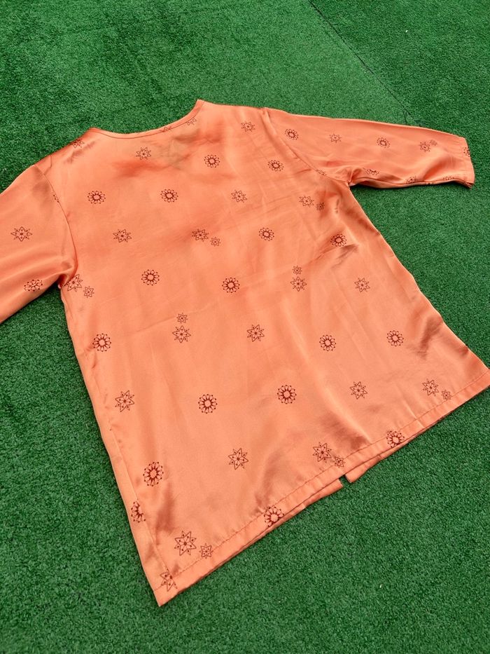 Tunique Etam orange étoiles M femme très bon état - photo numéro 5