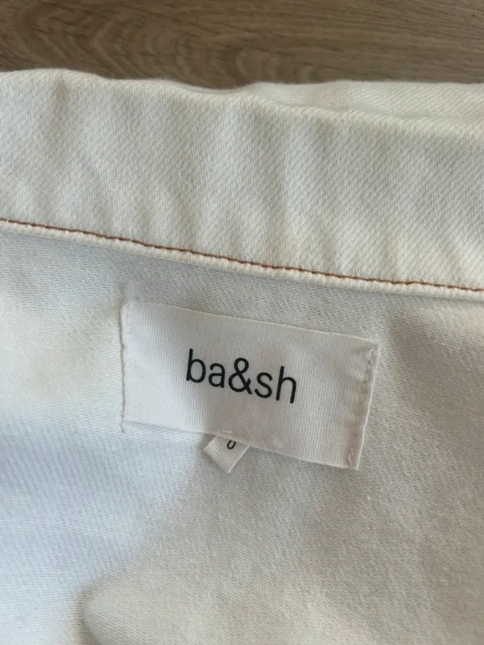 Bash veste courte jeans écru alazea taille 0/34 - photo numéro 9