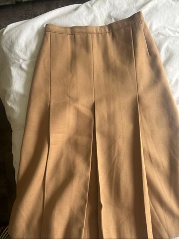 Jupe plissée évasée beige taille 34/36
