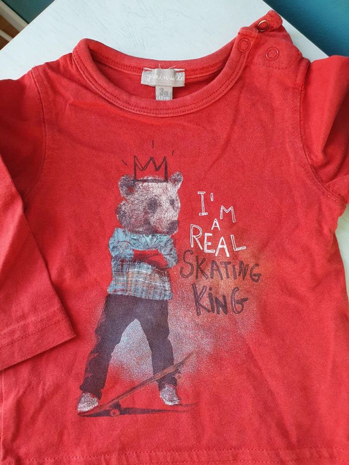 T-shirt manches longues 3 mois - grain de blé - photo numéro 2