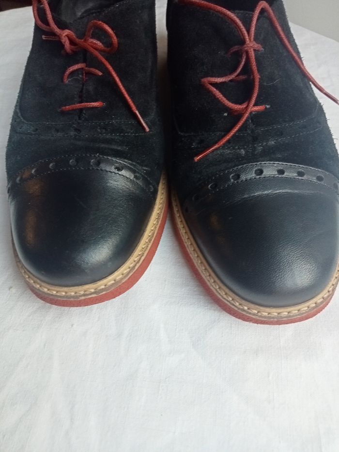 Derbies tout cuir semelle de crepe - photo numéro 3