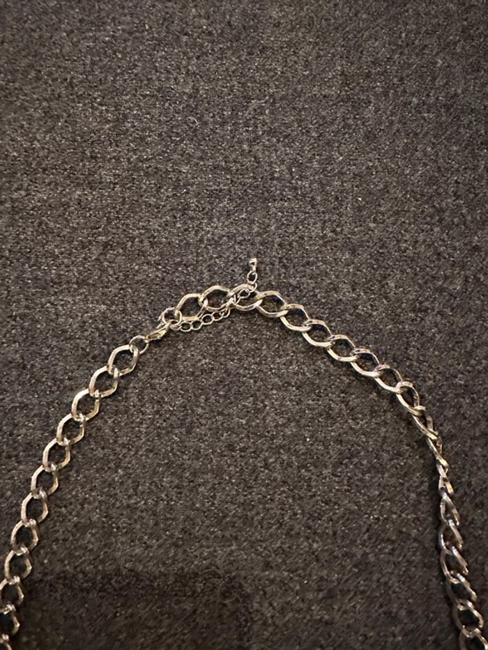 Collier sautoir métal argenté multi rang - photo numéro 4