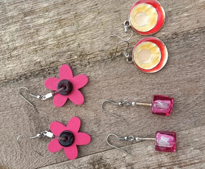 Lot boucles d'oreilles fantaisie