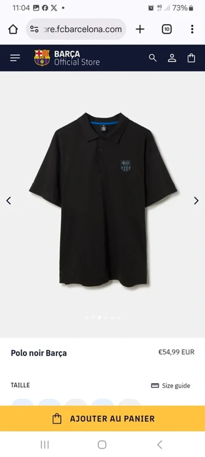 Polo noir Barça neuf