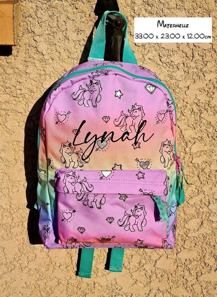 Sac maternelle licorne personnalisé