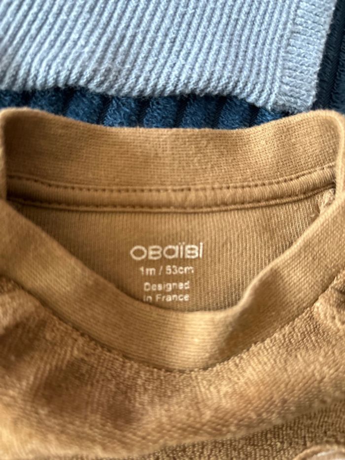 Lot de 2 pull/gilet 1 mois Obaïbi - photo numéro 3