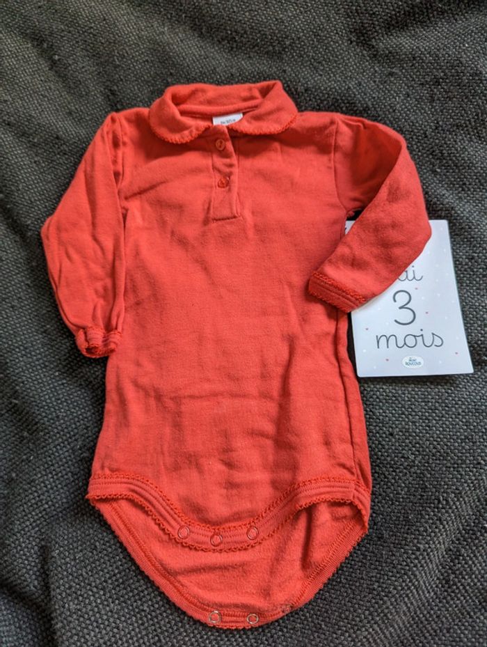 Body col claudine - Petit Bateau - 3 mois