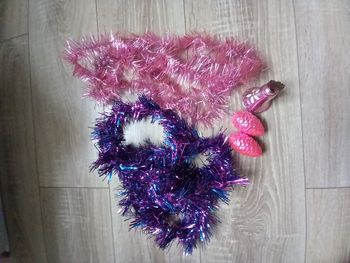 Lot décoration noël rose