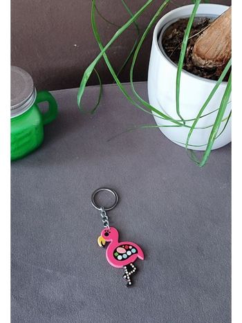 Porte clés flamand rose