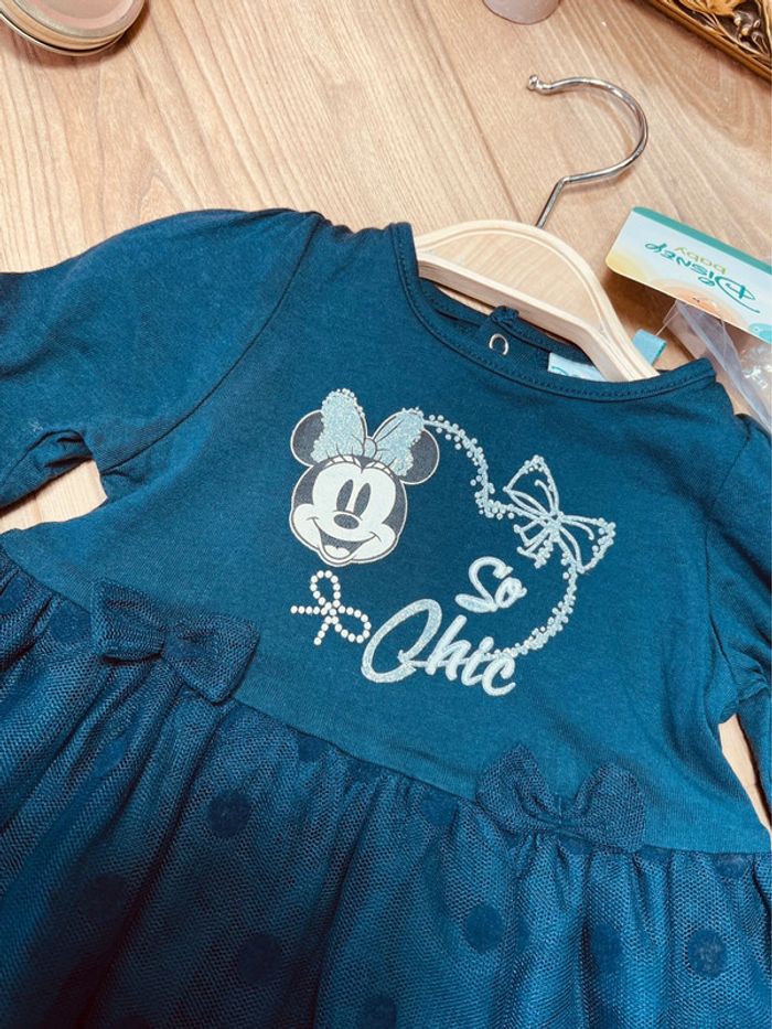 Taille 6 mois robe de fête fille Disney bleu marine * Minnie * 🎀 - photo numéro 3