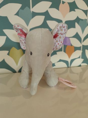 Peluche doudou éléphant églantine baby nat