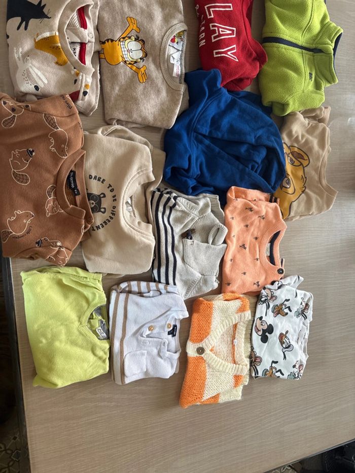 Lot de 18 pulls, sweat 9 mois - photo numéro 3