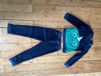 Pyjama monstre pilou bleu marine 6 ans Tissaia
