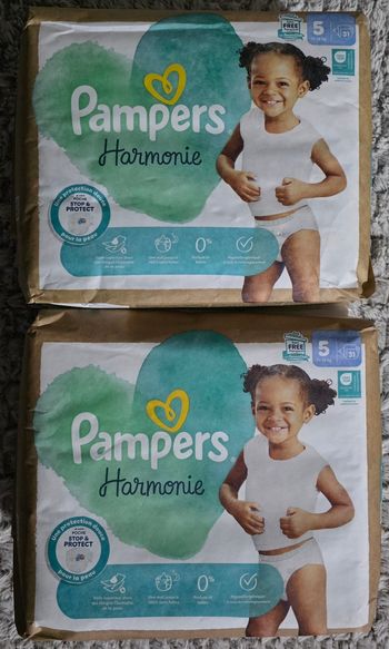 Couches Pampers Harmonie taille 5