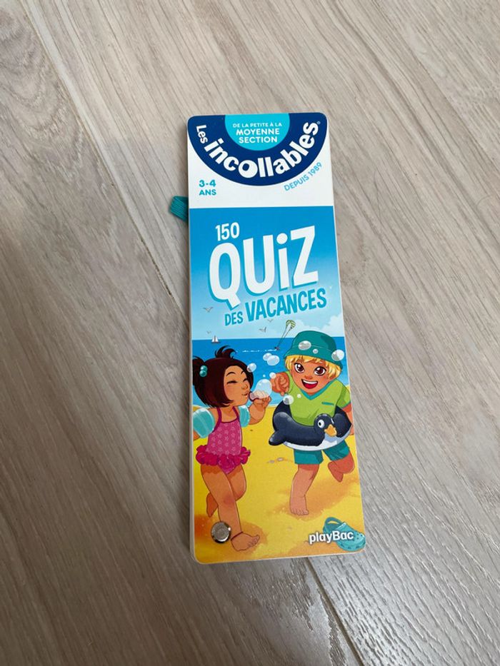 Les incollables, Quizz vacances Petite section à la Moyenne section