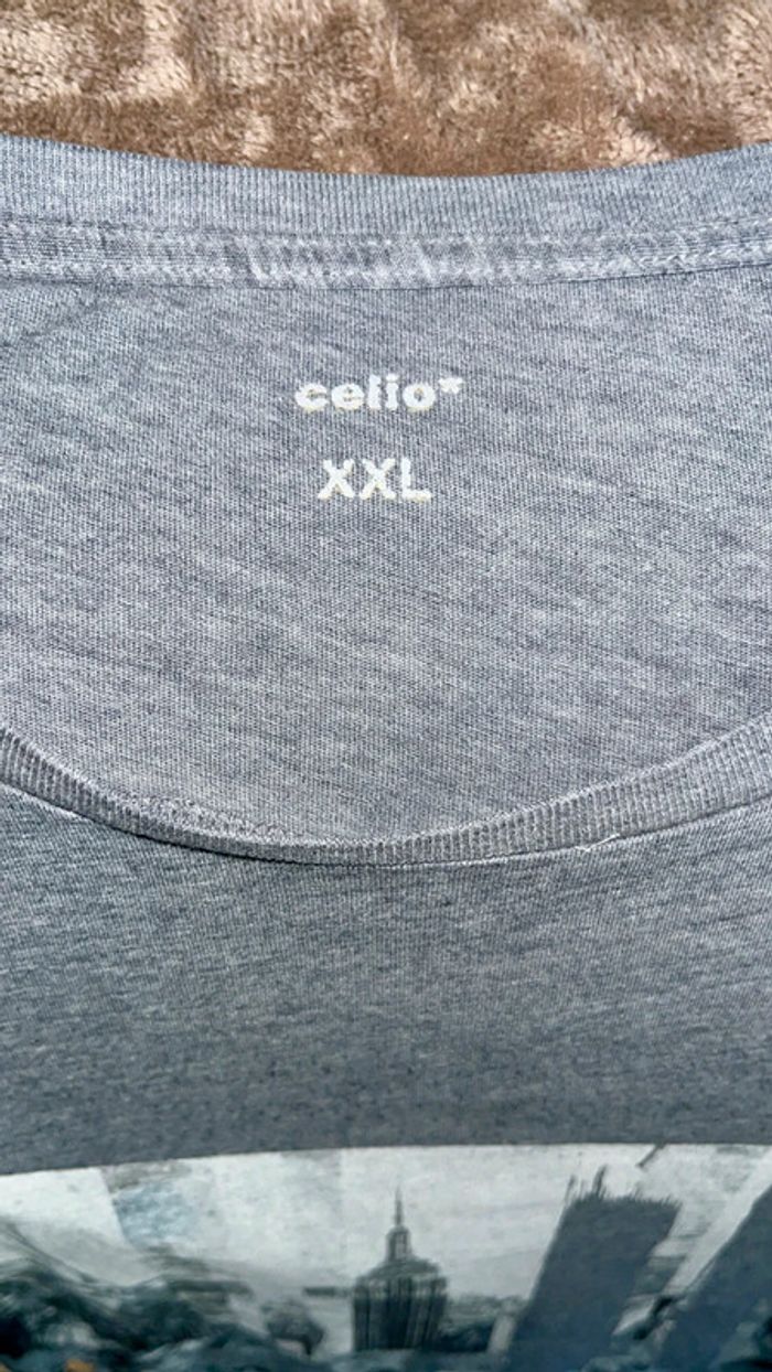 Lot 2 tee shirt homme taille XXL celio - photo numéro 4