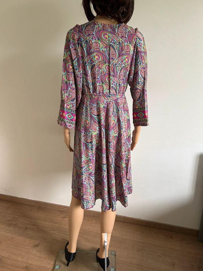Robe imprimée neuve en soie Trebol taille unique - photo numéro 9