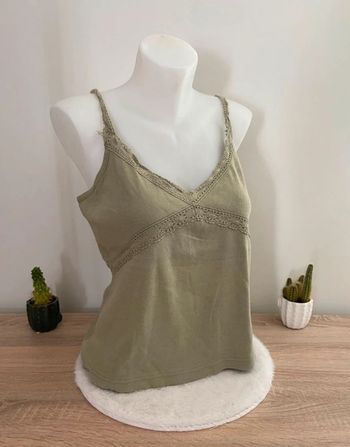 Débardeur vert col V