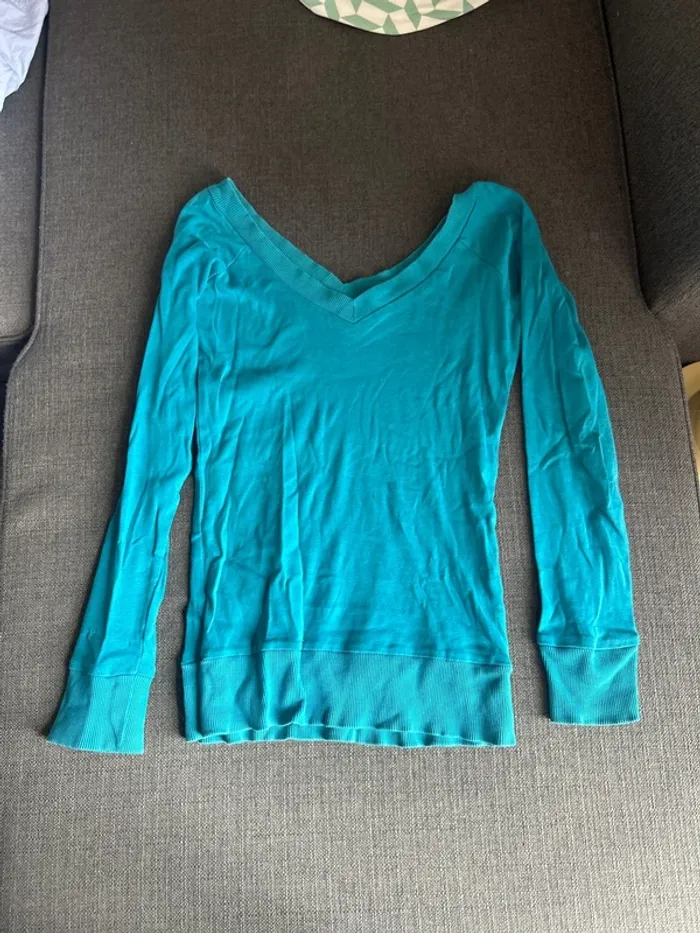 Pull fin col V femme, pimkie, taille M - photo numéro 4
