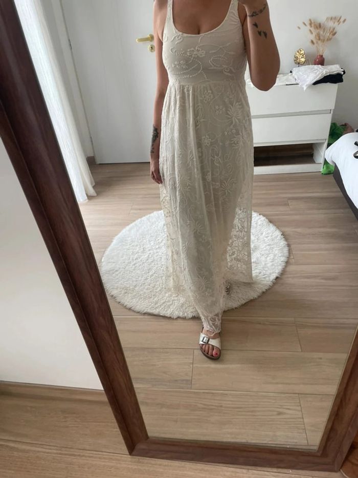 Robe longue dentelle Zara - photo numéro 18