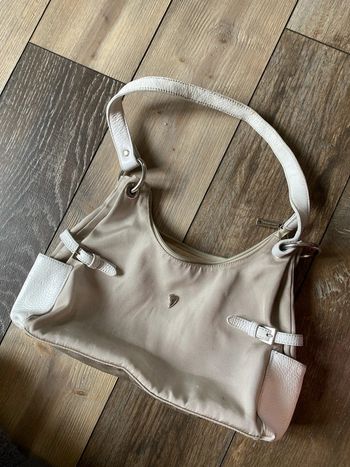 Sac à mains Lancaster beige et blanc