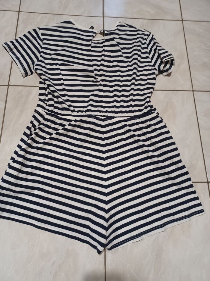 Combi-short bleu marine/blanc H&M - photo numéro 2