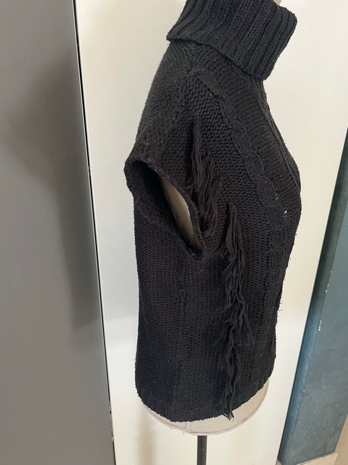 Pull à col roulé sans manches noir Taille 12 ans en BEG - photo numéro 3