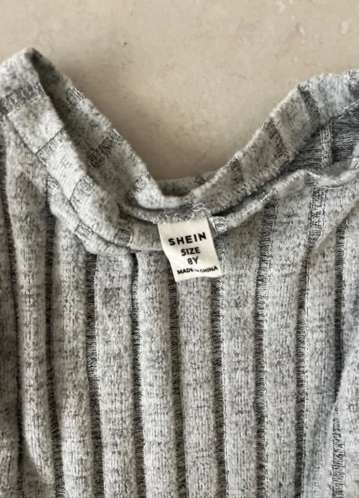 Tee shirt manches longues gris - photo numéro 2