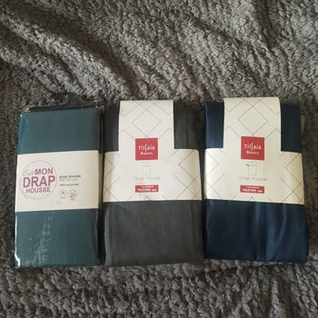 Lots de draps housse 90x190