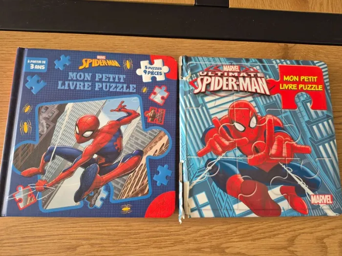 Lot de 2 livres puzzles spiderman