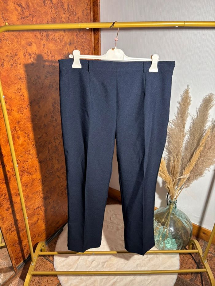 Pantalon Bleu Bonheur - Taille 48 - Élégance Grande Taille