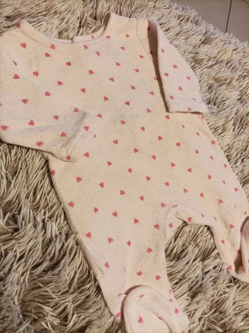 Pyjama en velours à coeurs