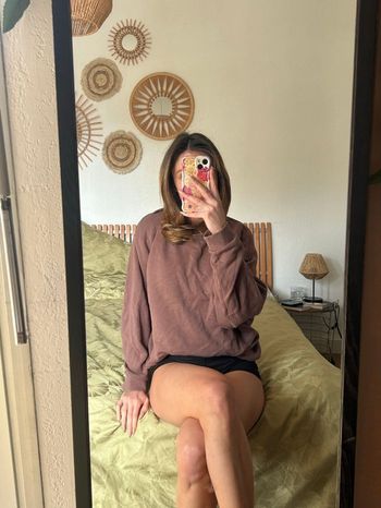 Sweat couleur marron/violet