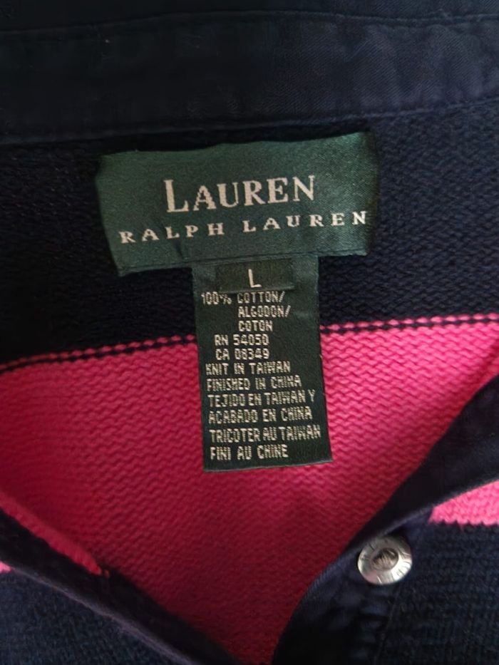 Pull Lauren Ralph Lauren – Rayé rose et bleu marine (100 % coton) - photo numéro 7