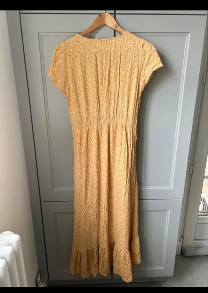 Robe longue fleurie bonobo jaune - photo numéro 3