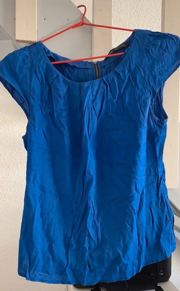 Tee-shirt zara bleu