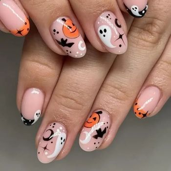 🎃👻 Faux ongles Halloween Mini Frissons – 24 pièces pour un look adorablement spooky ! 💅🧡