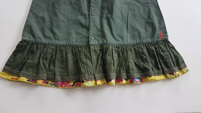 Belle robe catimini 4 ans, couleur kaki avec broderie - photo numéro 5