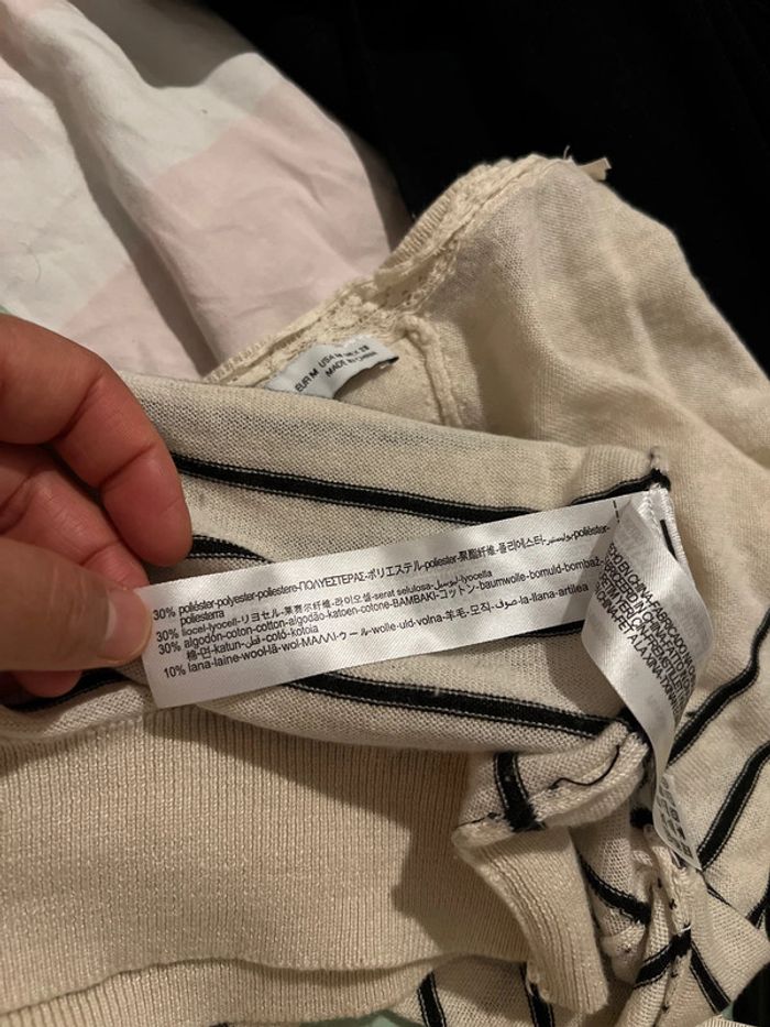 Pull Léger À Rayures ZARA Taille M - photo numéro 9