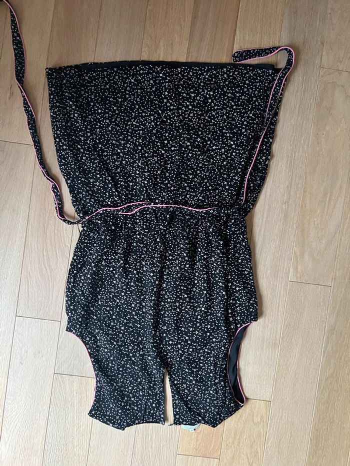 Robe noir à fleur - Jacqueline riu - état satisfaisant- taille 46 - photo numéro 4